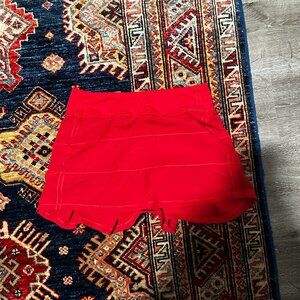 LuluLemon Pace Rival Mid-Rise Red Skort